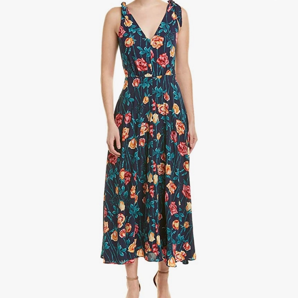 Betsey Johnson Floral Crepe Midi Dress
